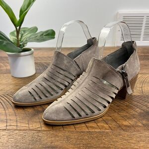 1. STATE ARNET 6.5 Suede Leather Sandal Gray Bootie Fall boots